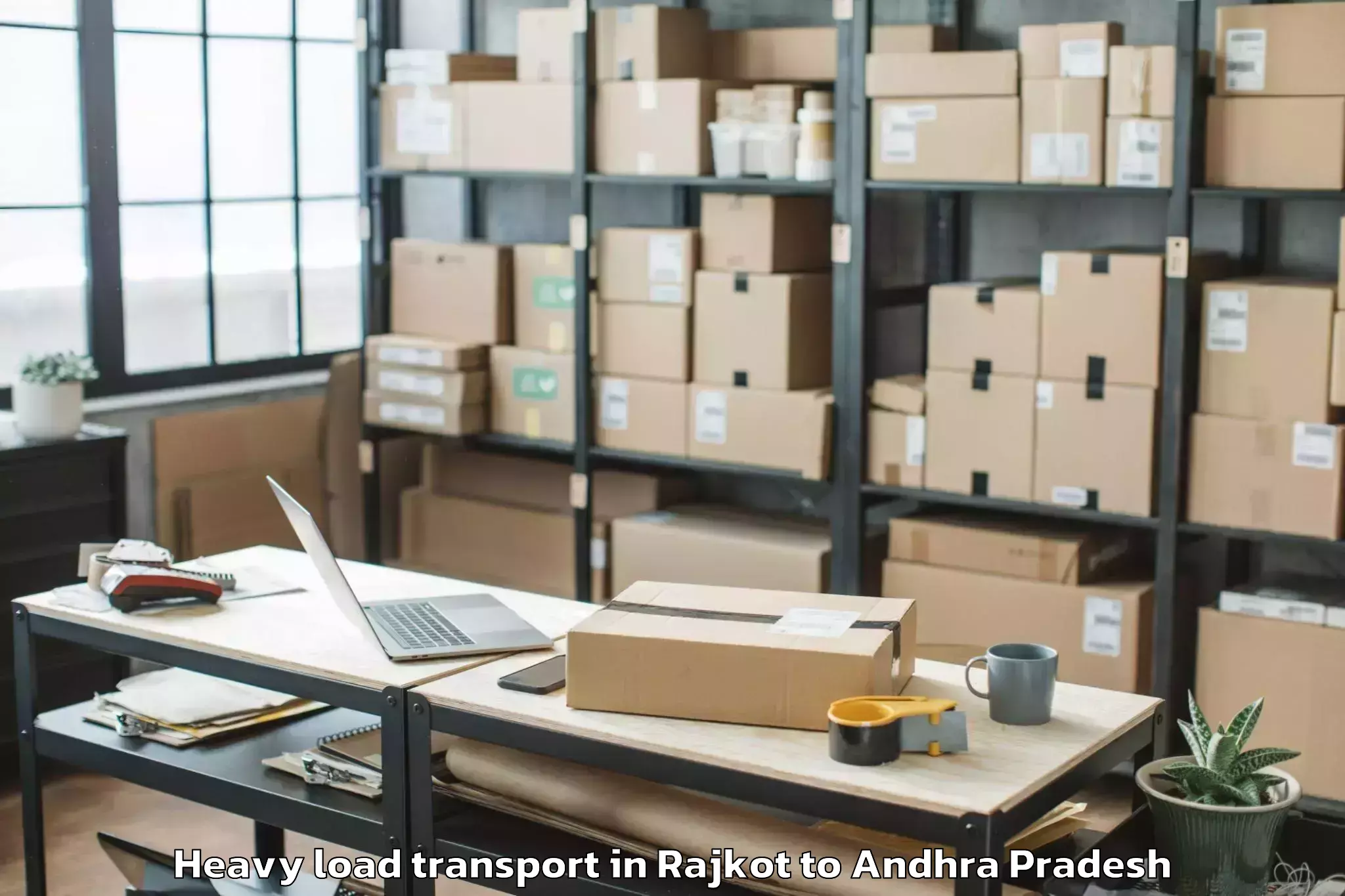 Hassle-Free Rajkot to Rudravaram Heavy Load Transport